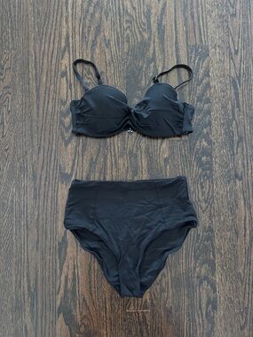 H&M Black High-Waist Bikini Set